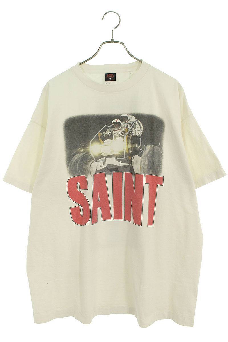 セントマイケル SAINT MICHAEL 24SS SM-YS8-0000-C20 サイズ:XXL ヴィンテージ加工SAINTプリントTシャツ 中古 OM10_画像1