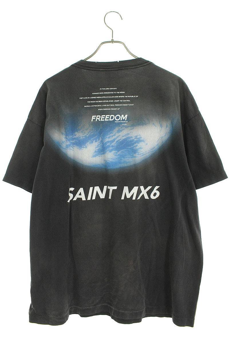 セントマイケル SAINT MICHAEL 24SS SM-YS8-0000-C19 サイズ:XXL ヴィンテージ加工FREEDOMTシャツ 中古 OM10_画像2