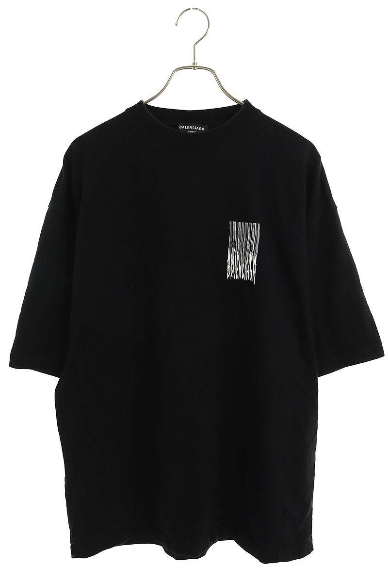 バレンシアガ BALENCIAGA 21AW 661715 TKVE5 サイズ:XXS バーコードロゴオーバーサイズTシャツ 中古 OM10_画像1