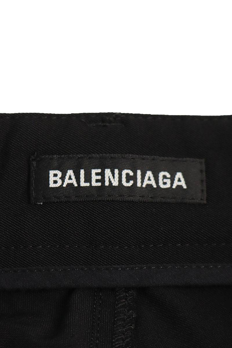 バレンシアガ BALENCIAGA 21SS 672350 TLT14 サイズ:46 センタープレスウールサージ5ポケットロングパンツ 中古 BS99_画像3