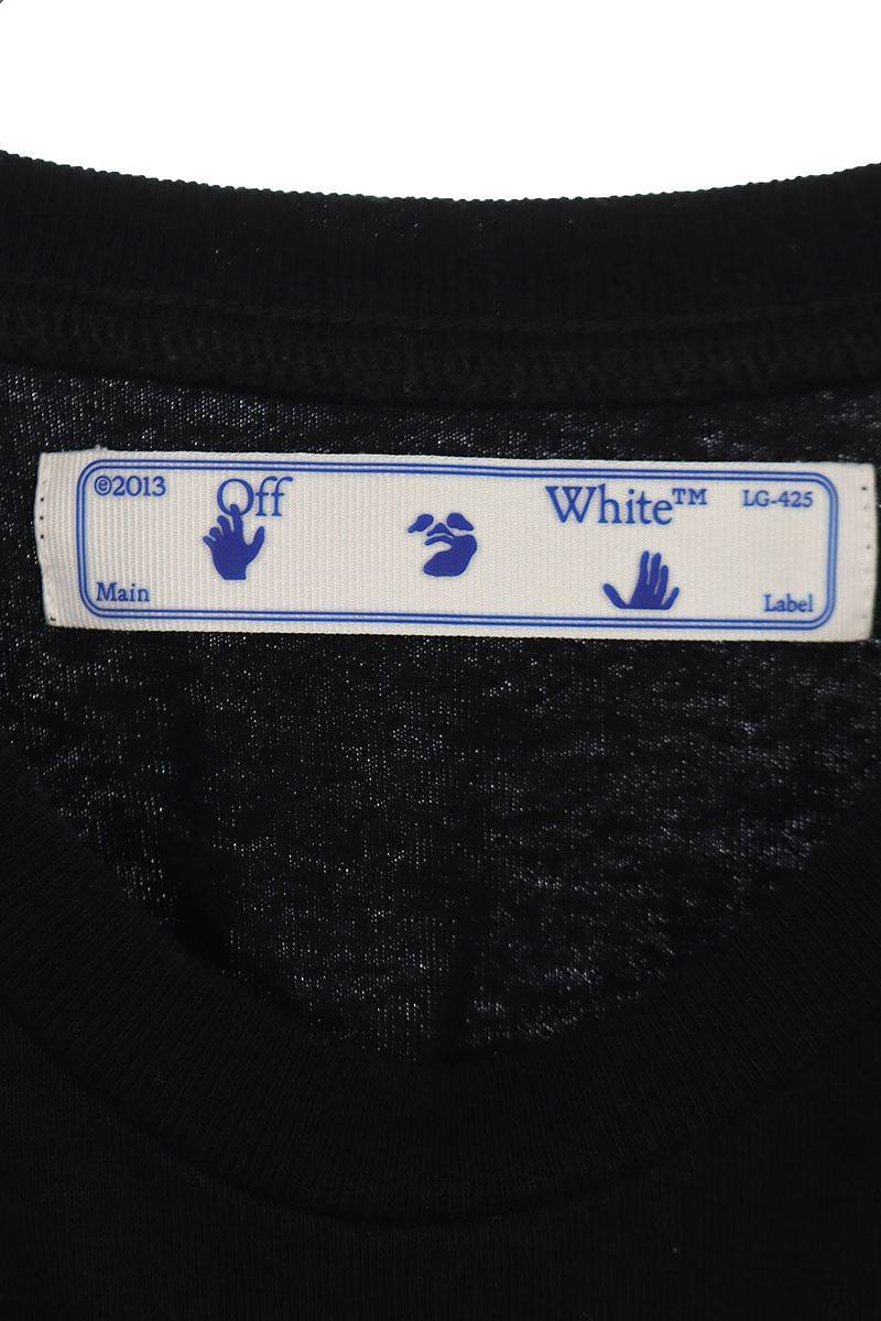 オフホワイト OFF-WHITE OMAB001F20FAB001 サイズ:M バックアロープリント長袖カットソー 中古 OM10_画像3