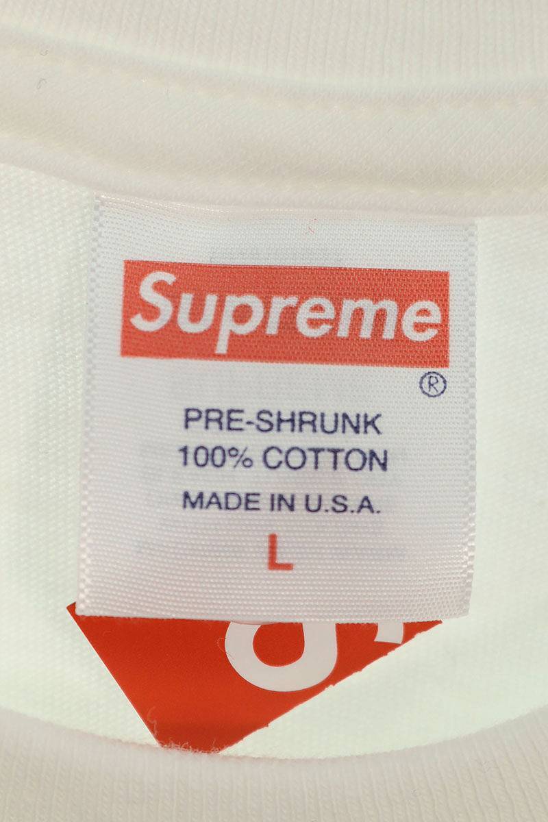 シュプリーム SUPREME 24SS Pinlime Tee サイズ:L ロゴプリントTシャツ 中古 OM10_画像3