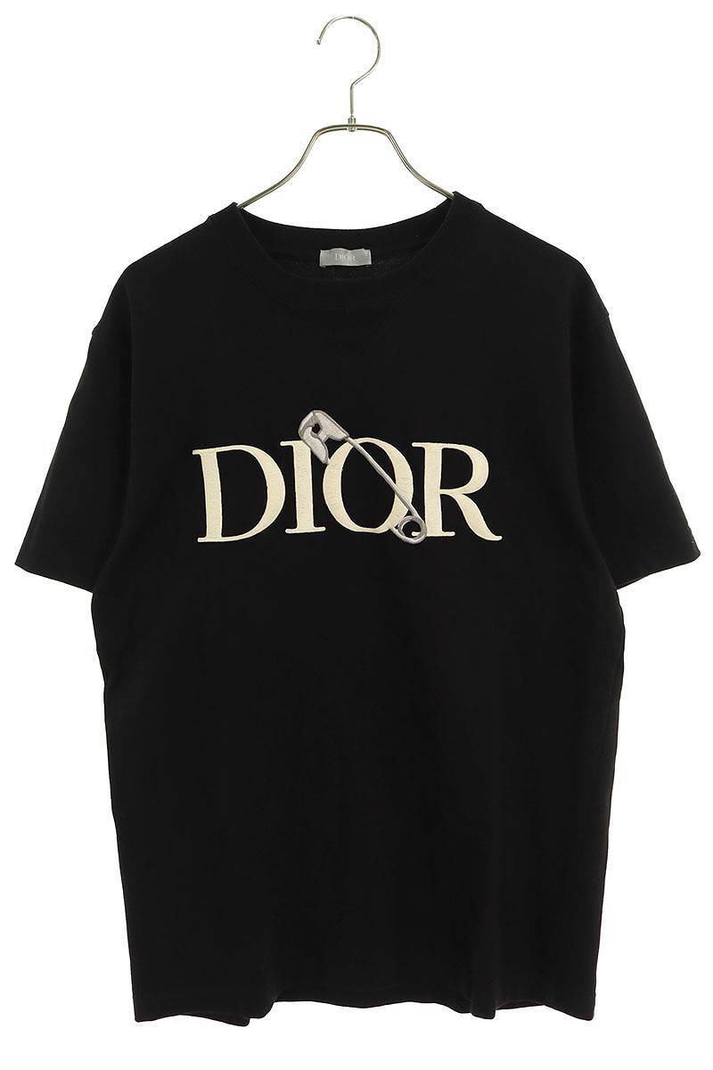 ディオール DIOR 20AW 043J625B0554 サイズ:M DIOR AND JUDY BLAMEロゴ刺繍Tシャツ 中古 OM10_画像1