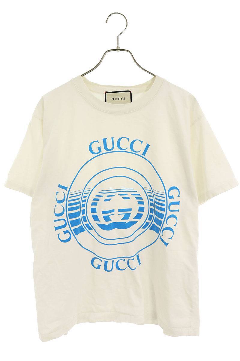 グッチ GUCCI 20AW 616036 XJCSQ サイズ:M ディスクプリントTシャツ 中古 OM10_画像1