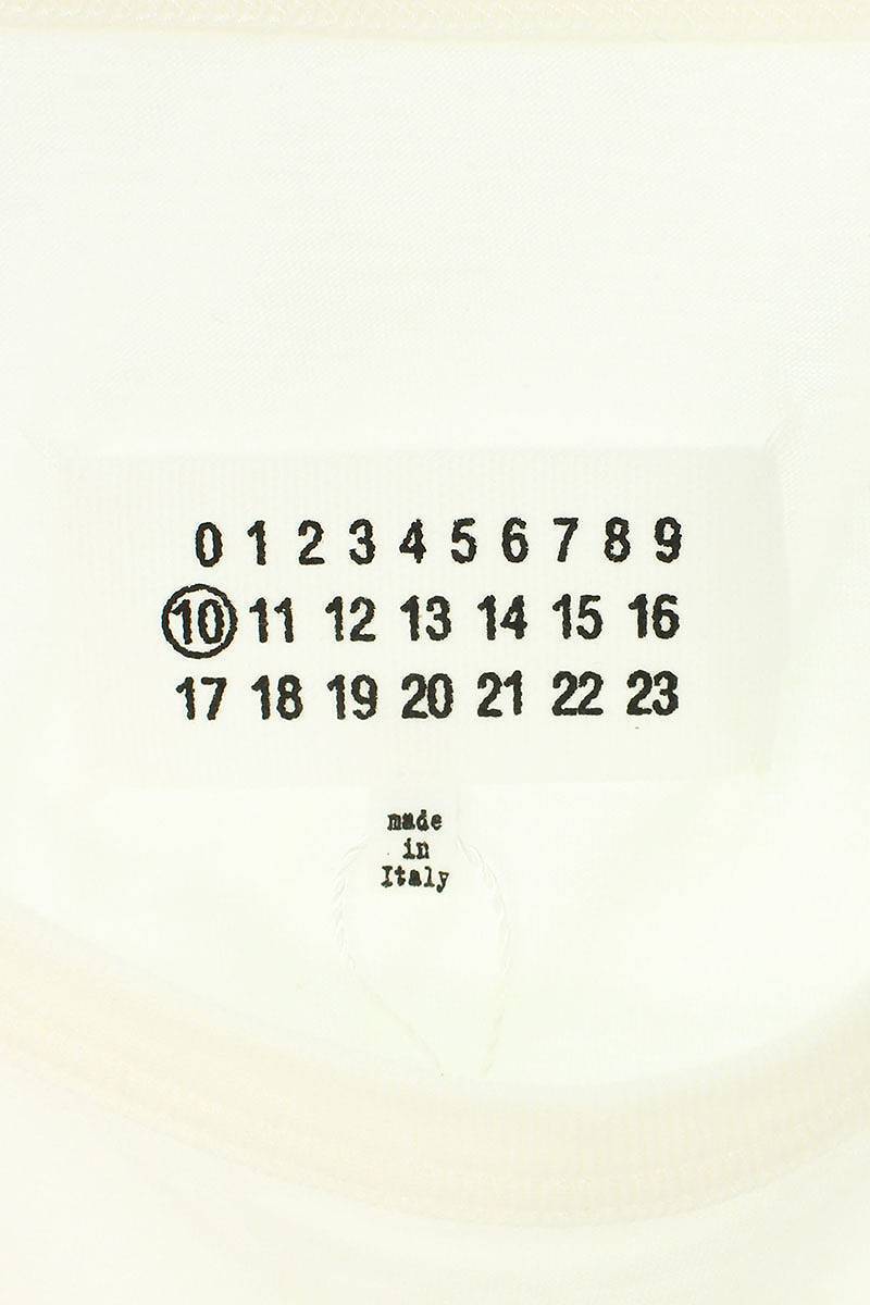メゾンマルジェラ Maison Margiela 22SS S50GC0669 サイズ:XXL ディストーテッドロゴ反転刺繍Tシャツ 中古 SB01_画像3