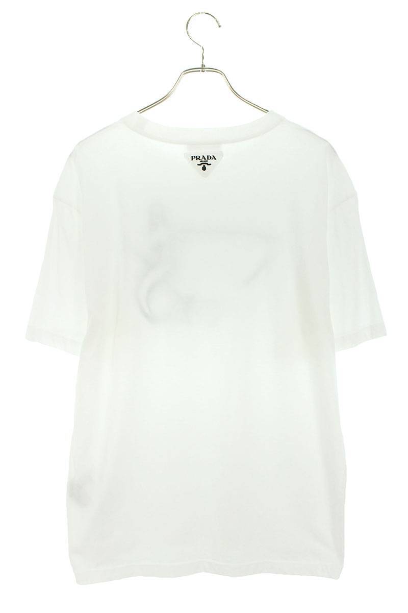 プラダ PRADA UJN317 サイズ:XL ロゴプリントTシャツ 中古 OM10_画像2