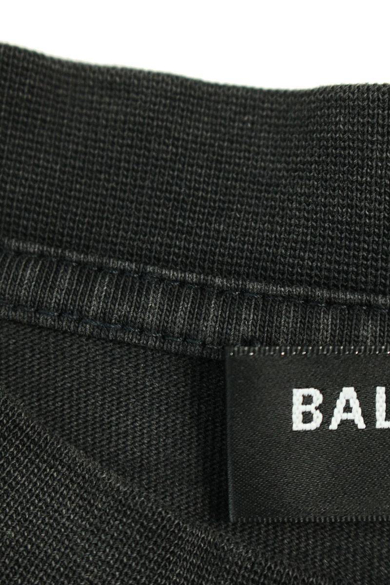 バレンシアガ BALENCIAGA 22SS 612966 TLV99 サイズ:XS ウォッシュドスポーティBロゴ刺繍Tシャツ 中古 NO05_画像4