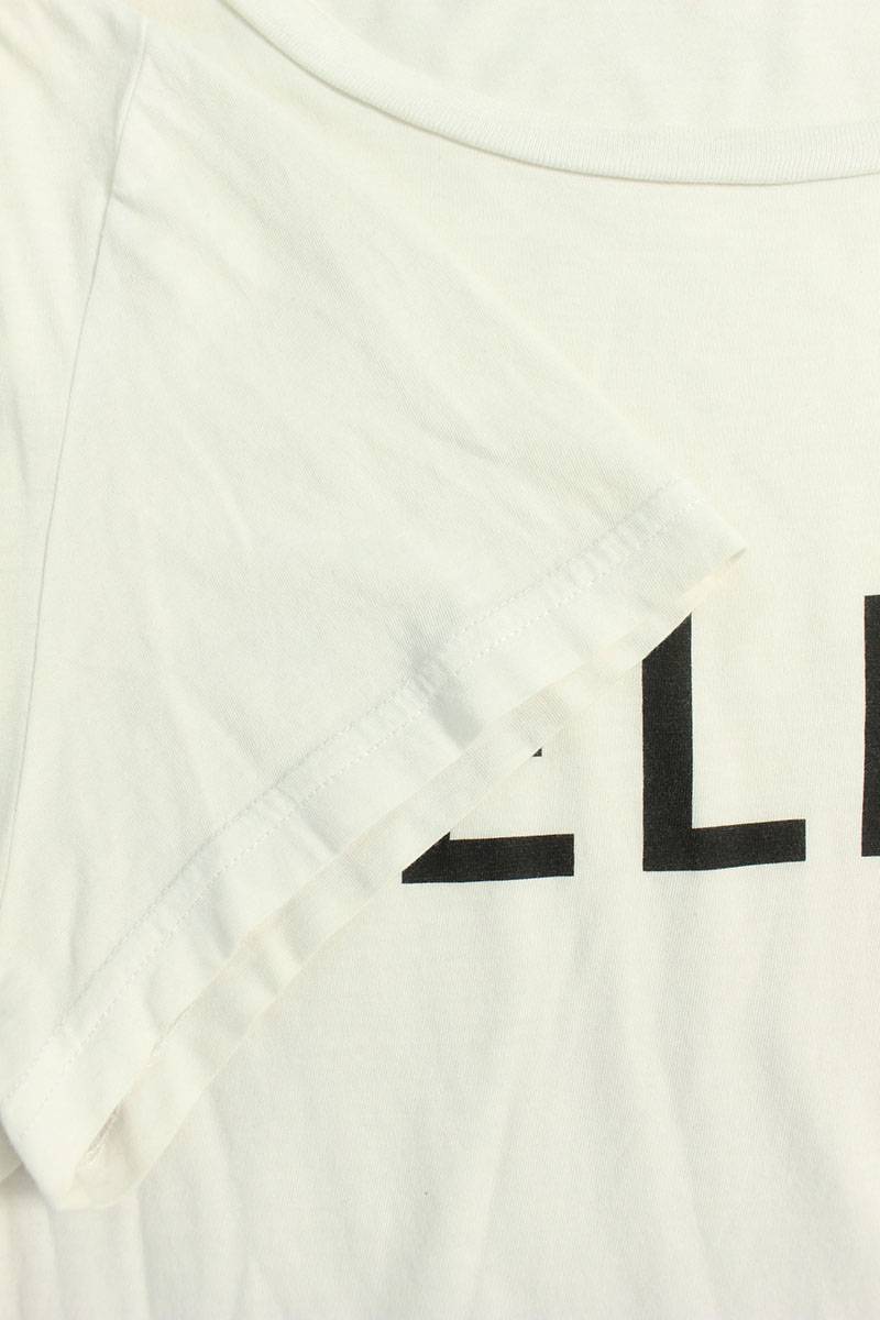 セリーヌバイエディスリマン CELINE by Hedi Slimane X008370E サイズ:L ロゴプリントTシャツ 中古 SB01_画像5