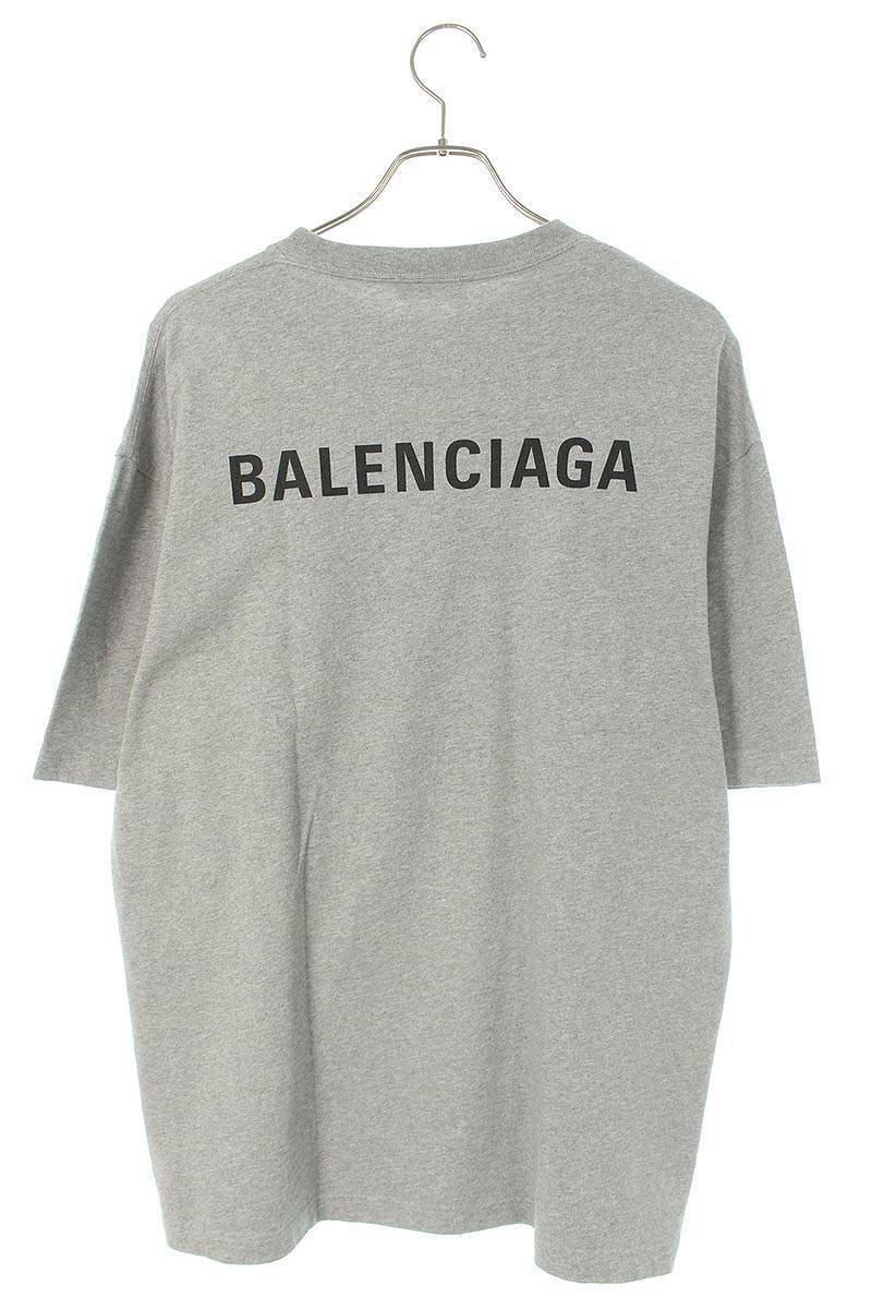 バレンシアガ BALENCIAGA 612966 TIVG5 サイズ:XS ロゴプリントTシャツ 中古 SB01_画像2