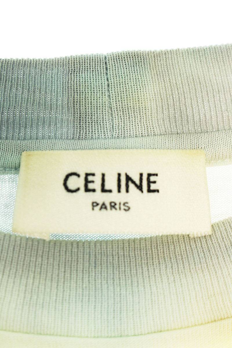  Celine bai Eddie abrasion man CELINE by Hedi Slimane 21SS 2X687957M size :XS studs Logo print Thai large T-shirt used SB01