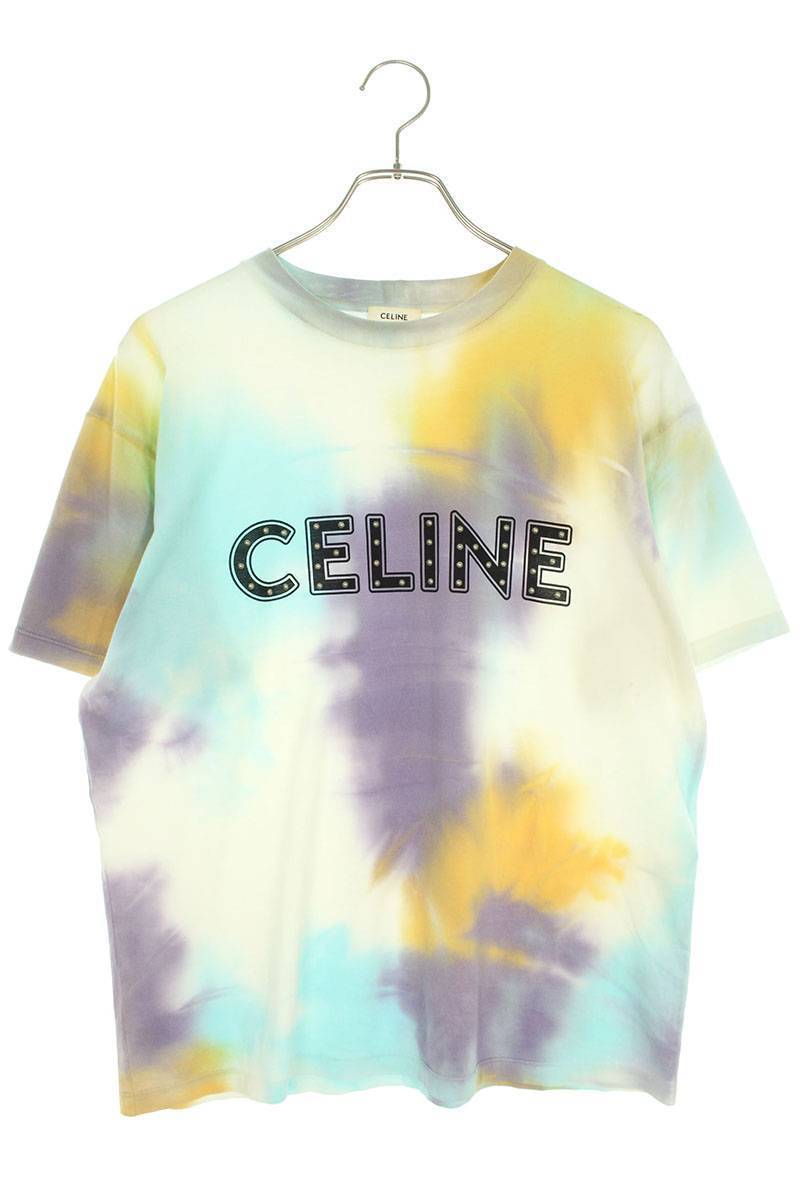  Celine bai Eddie abrasion man CELINE by Hedi Slimane 21SS 2X687957M size :XS studs Logo print Thai large T-shirt used SB01