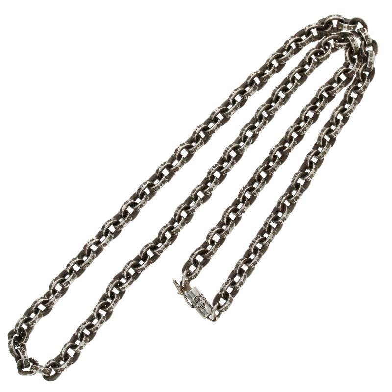 クロムハーツ Chrome Hearts PAPER CHAIN 18/ペーパーチェーン18inch シルバーネックレス 中古 SJ02_画像2