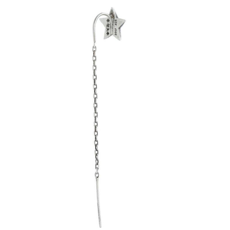 クロムハーツ Chrome Hearts CHAIN STAR/チェーンスター シルバーピアス 中古 SJ02_画像2