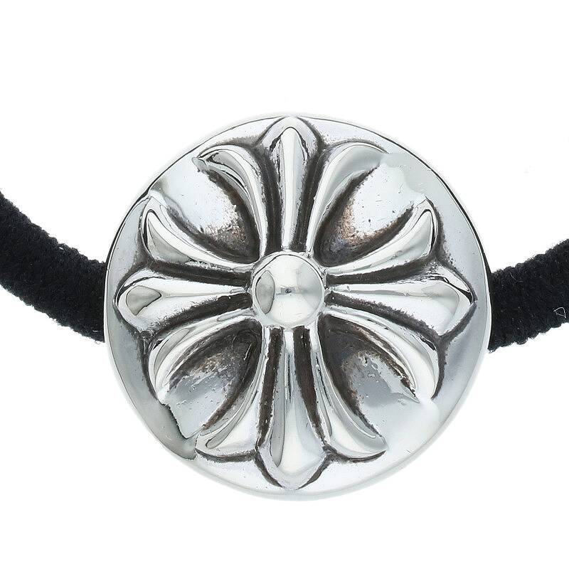 クロムハーツ Chrome Hearts HAIRBAND/クロスボールボタンヘアゴム シルバーコンチョ 中古 OM10_画像5