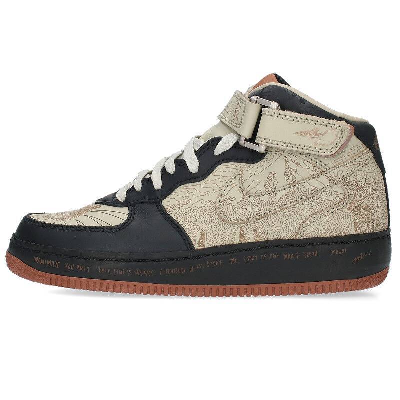 ナイキ NIKE AIR FORCE 1 MID INSIDEOUT 309379-011 サイズ:27.5cm エアフォースワンミッドインサイドアウトスニーカー 中古 BS99_画像1