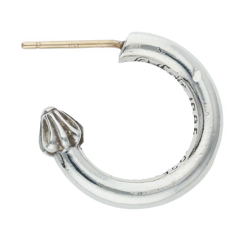 クロムハーツ Chrome Hearts HOOP PLAIN/プレーンフープ シルバーピアス 中古 SJ02_画像5