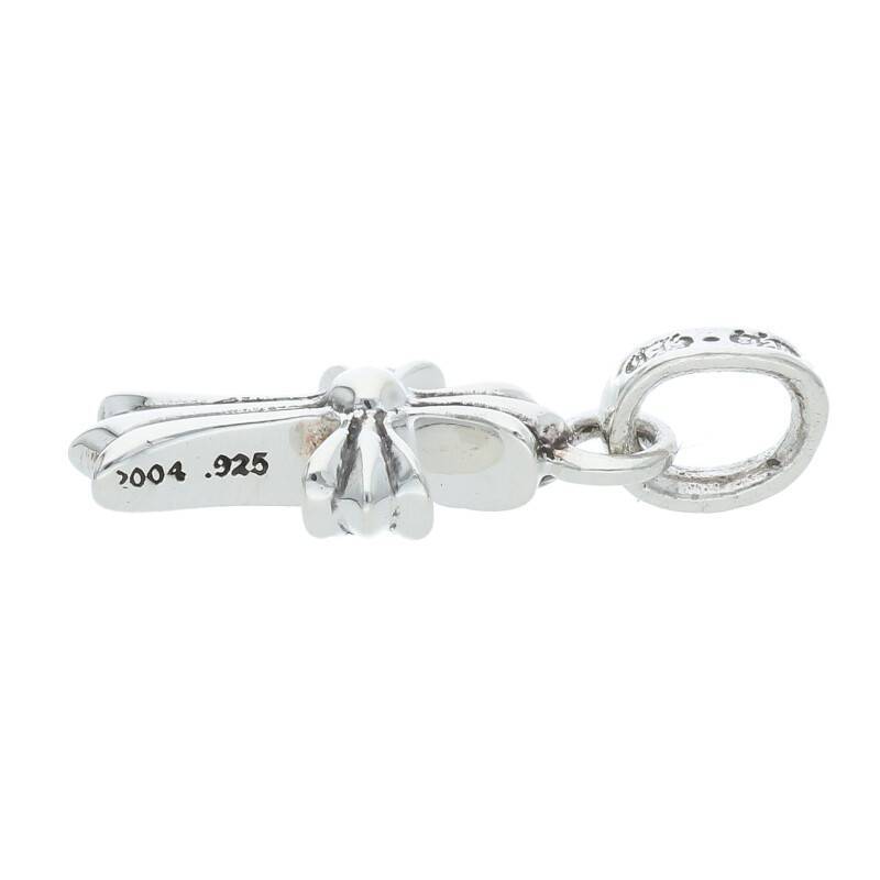 クロムハーツ Chrome Hearts CRS BBYFAT P/DMND/ベイビーファット PAVEダイヤ/チャーム/シルバーネックレストップ 中古 OM10_画像4