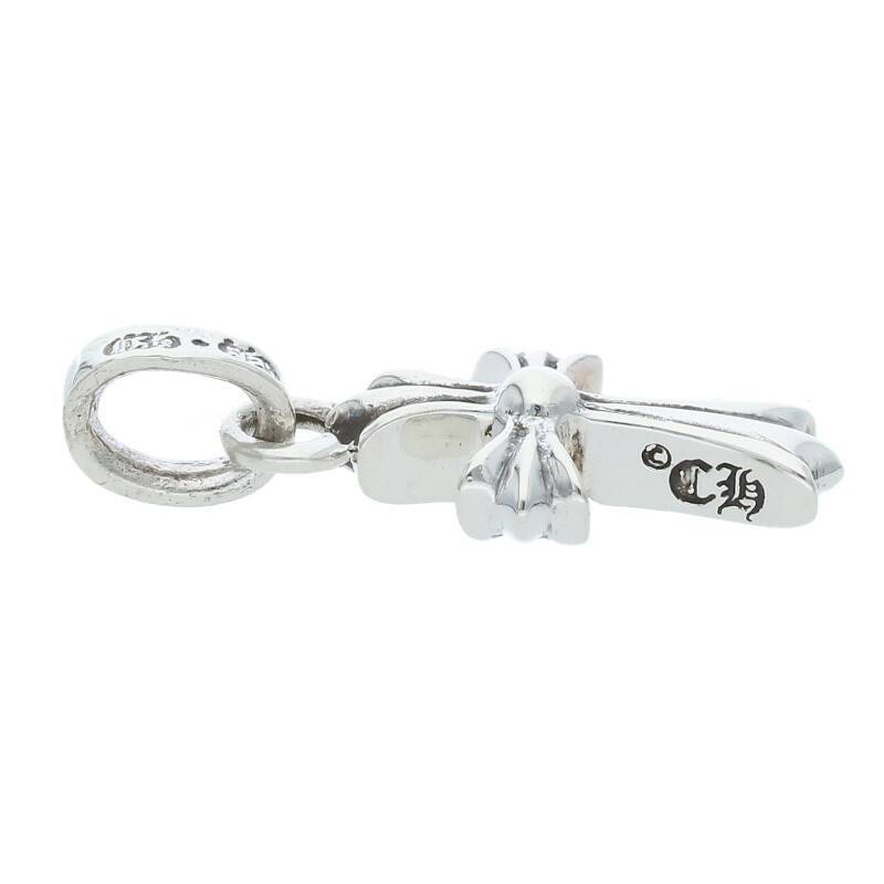 クロムハーツ Chrome Hearts CRS BBYFAT P/DMND/ベイビーファット PAVEダイヤ/チャーム/シルバーネックレストップ 中古 OM10_画像3