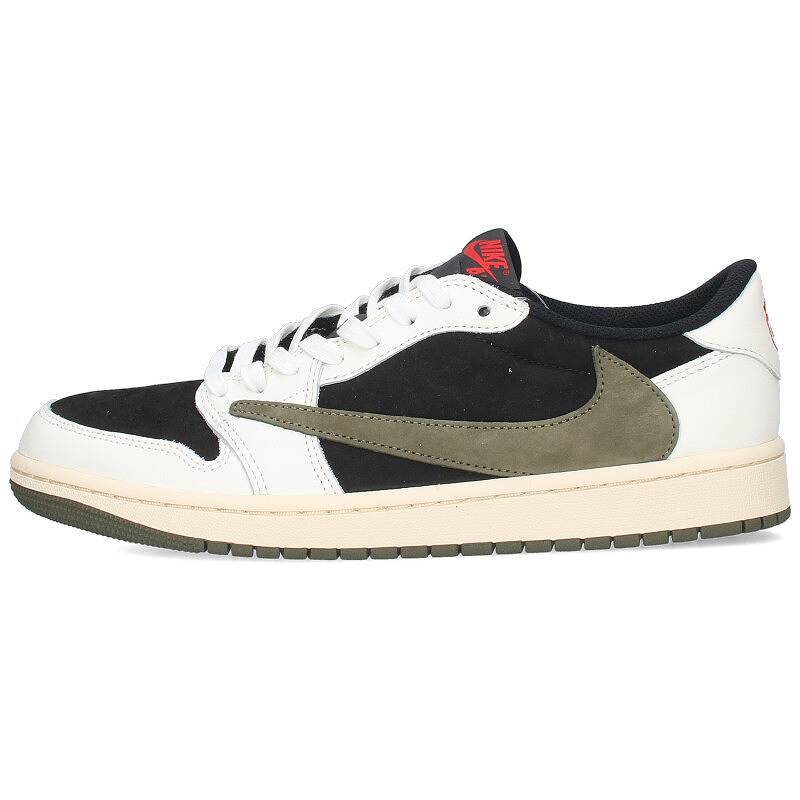 ナイキ NIKE WMNS AIR JORDAN 1 LOW OG OLIVE DZ4137-106 サイズ:27.5cm ウィメンズエアジョーダン1オリーブスニーカー 中古 FK04_画像1