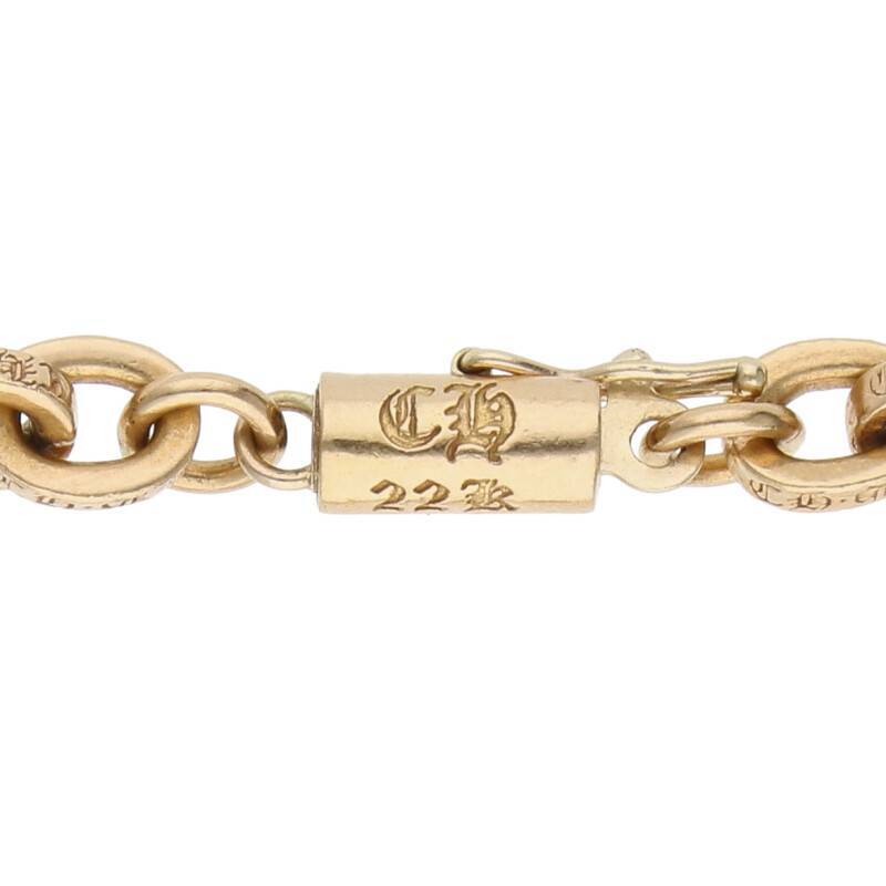 クロムハーツ Chrome Hearts 22K PAPER CHAIN 18/ペーパーチェーン18inch サイズ:18inch ゴールドネックレス 中古 SS07_画像3