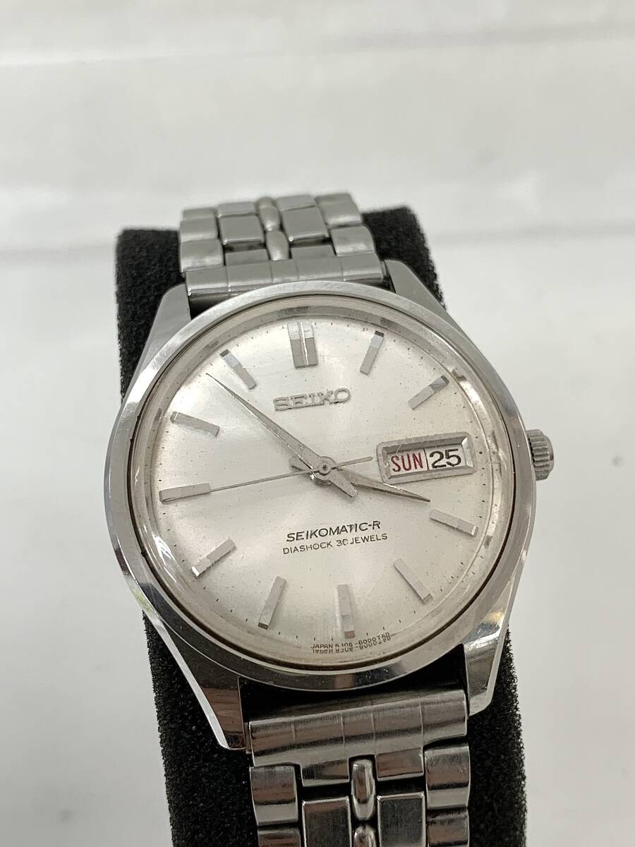 稼動★8306-8001 SS★SEIKO セイコー デイデイト 手巻き 30石 DIASHOCK 30 JEWELS 裏蓋イルカ