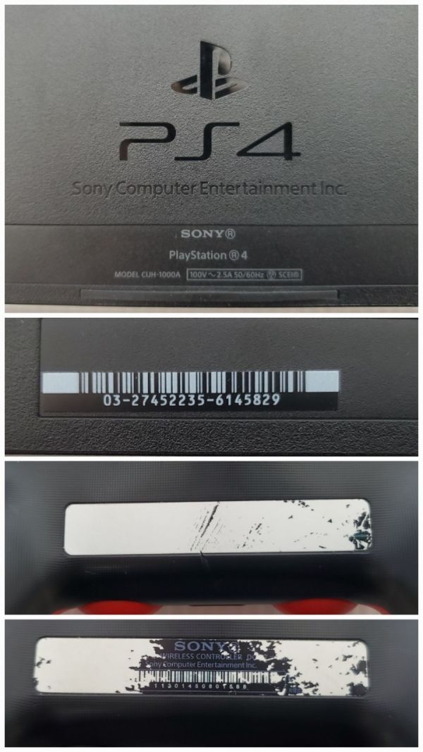 SE2996-0426-46 【中古】 SONY PlayStation4 PS4 CUH-1000A B01 500GB ジェット・ブラック 本体 ワイヤレスコントローラー2点付の画像6