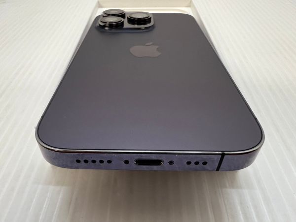 SD512-240418-108【中古】Apple iphone 14 Pro 128GB SIMフリー アップルストア購入品 ディープパープルの画像10