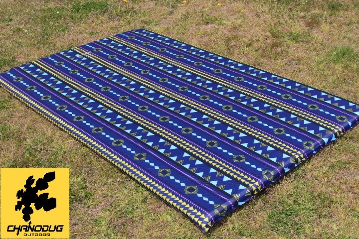 *CHANODUG* double size * Navajo pattern * camping mat * blue * thickness 5.~7.5.* tent mat * sleeping area in the vehicle mat * Hiace 200 series *1