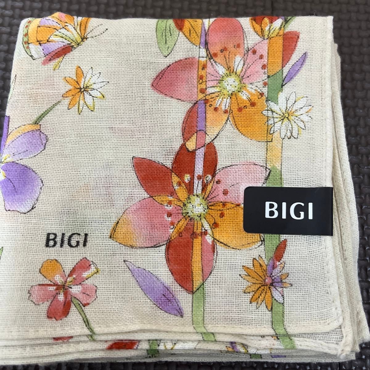 【未使用】BIGI 花柄ハンカチ