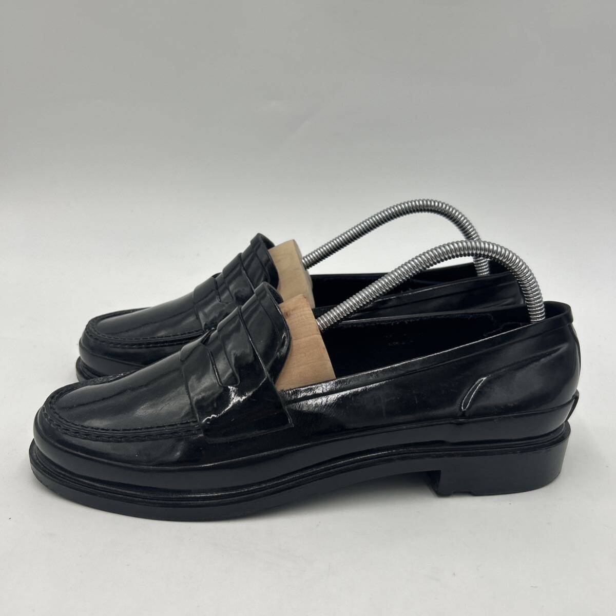E # надеть обувь ощущение выдающийся \' совершенно водонепроницаемый \' HUNTER Hunter Raver материалы монета Loafer UK6 25cm унисекс для мужчин и женщин обувь BLACK чёрный серия 