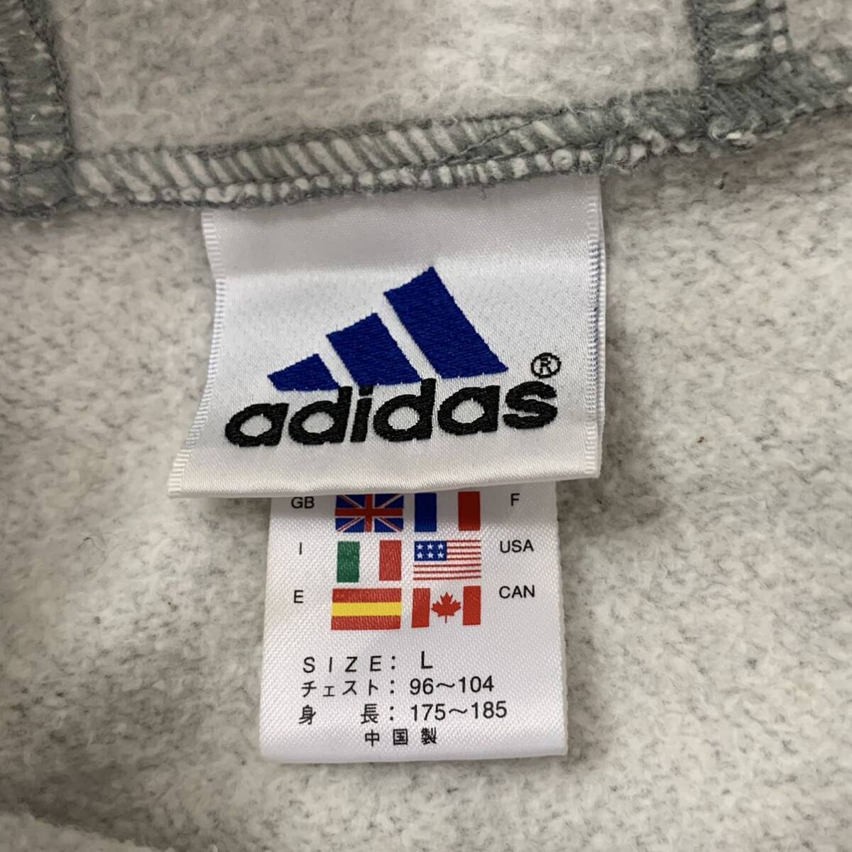 M ▼ 洗練されたデザイン!! '着心地抜群' adidas アディダス サイドライン スウェット パーカ / フーディ size:L プルオーバー メンズ GLY_画像6