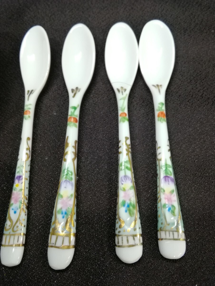 g_t U753 Nikko fine porcelain テーブルスプーン．フォーク入れ　中古* _画像2