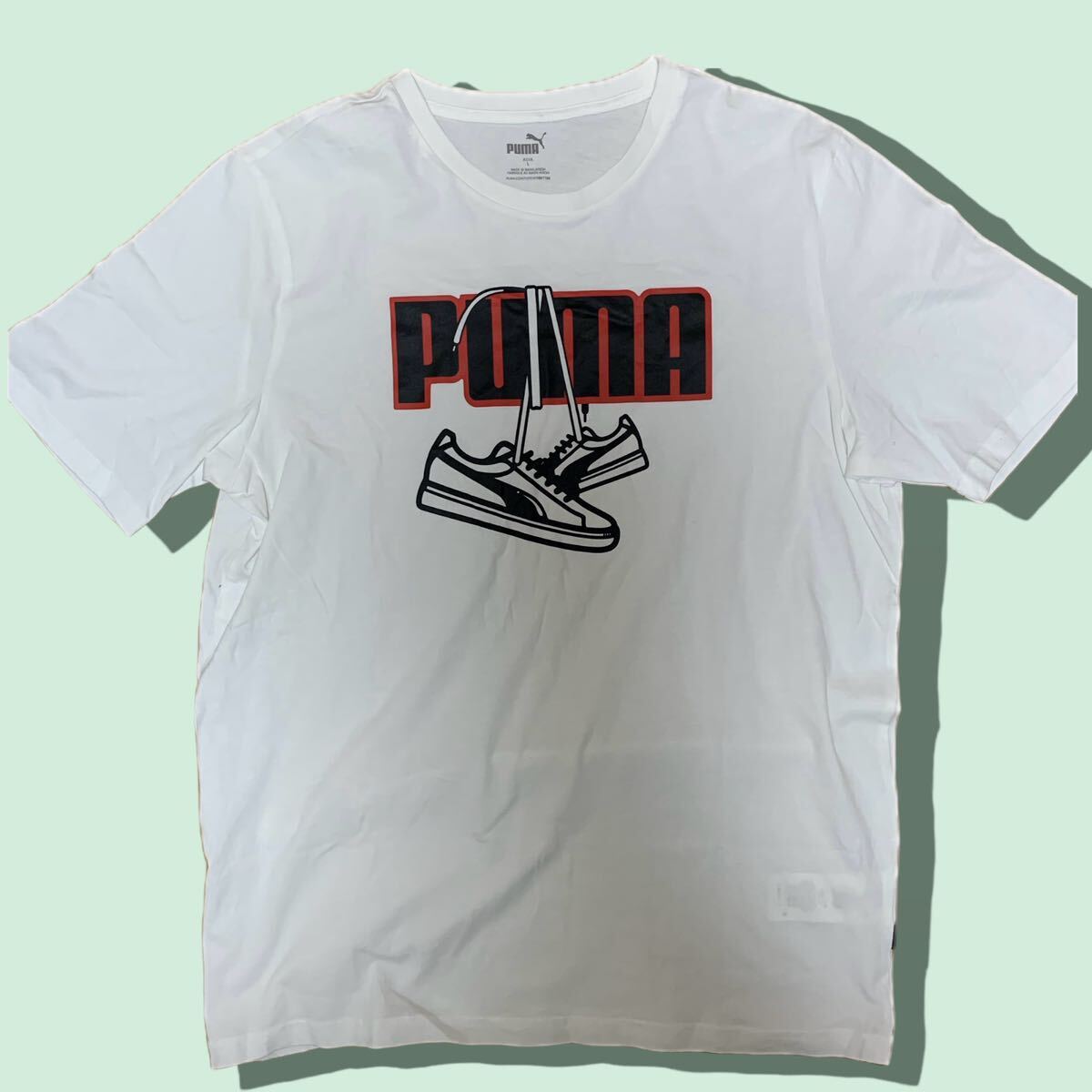 PUMA ロゴ プリント 半袖Tシャツ Lサイズ_画像1