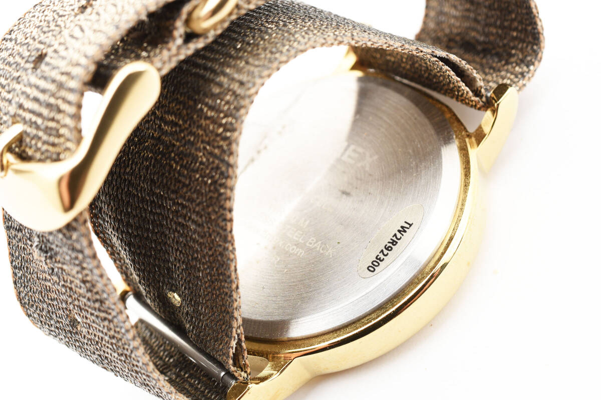 1円〜 美品 TIMEX タイメックス 腕時計 ウィークエンダー メタリック ゴールド系 ブラウン系 メンズ レディースの画像10