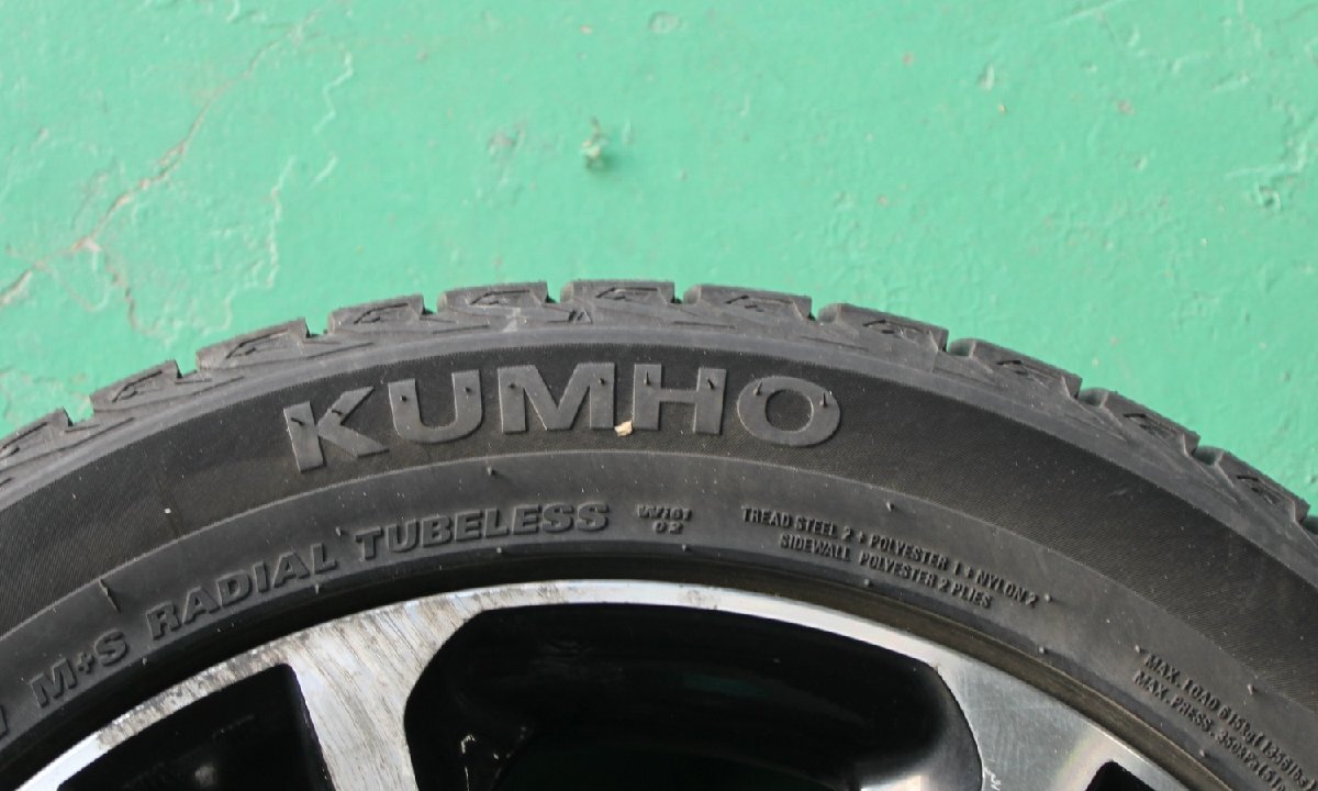 中古 タイヤ ホイール セット WREST ヴァリスト WS-4 17インチ 7J KUMHO クムホ WinterCRAET ice Wi61 215/50R17 4本セットの画像5