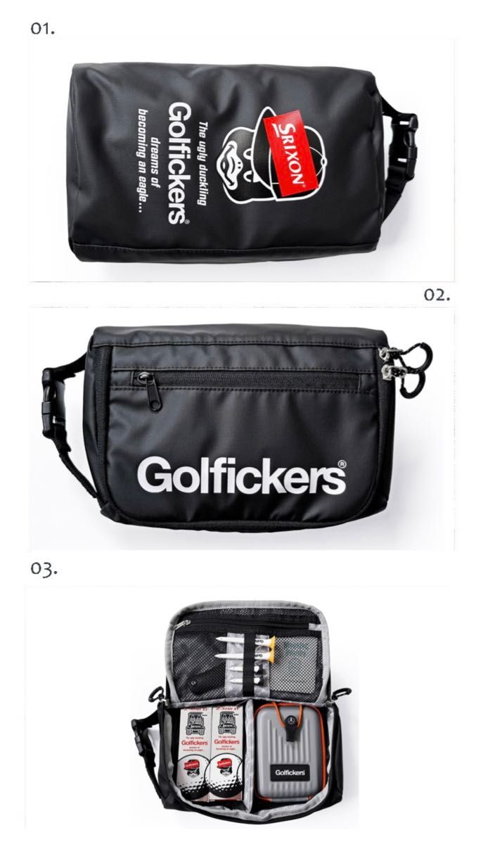 ♦️GOLFICKERS✖️SRIXON ゴルフポーチ 完売 コラボ SRIXON × Golfickers ラウンドポーチ round porch