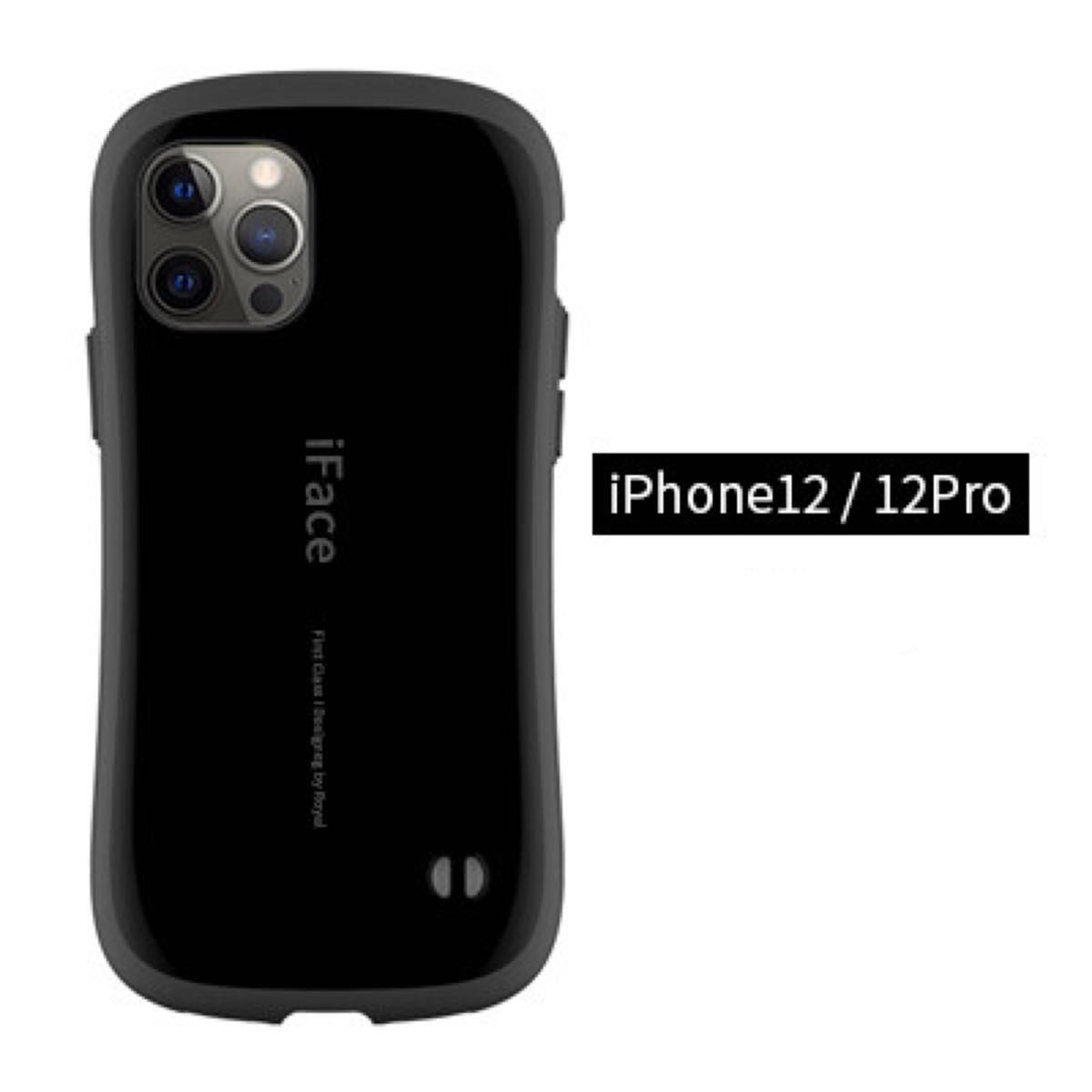 黒 箱付き　iPhone 12/12pro 対応 新品 iFace アイフェイス ケース