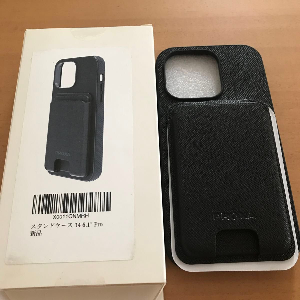 PROXA キックスタンドケース iPhone14 6.1インチ Pro用　 iPhone カード収納　黒　ブラック　スマホケース