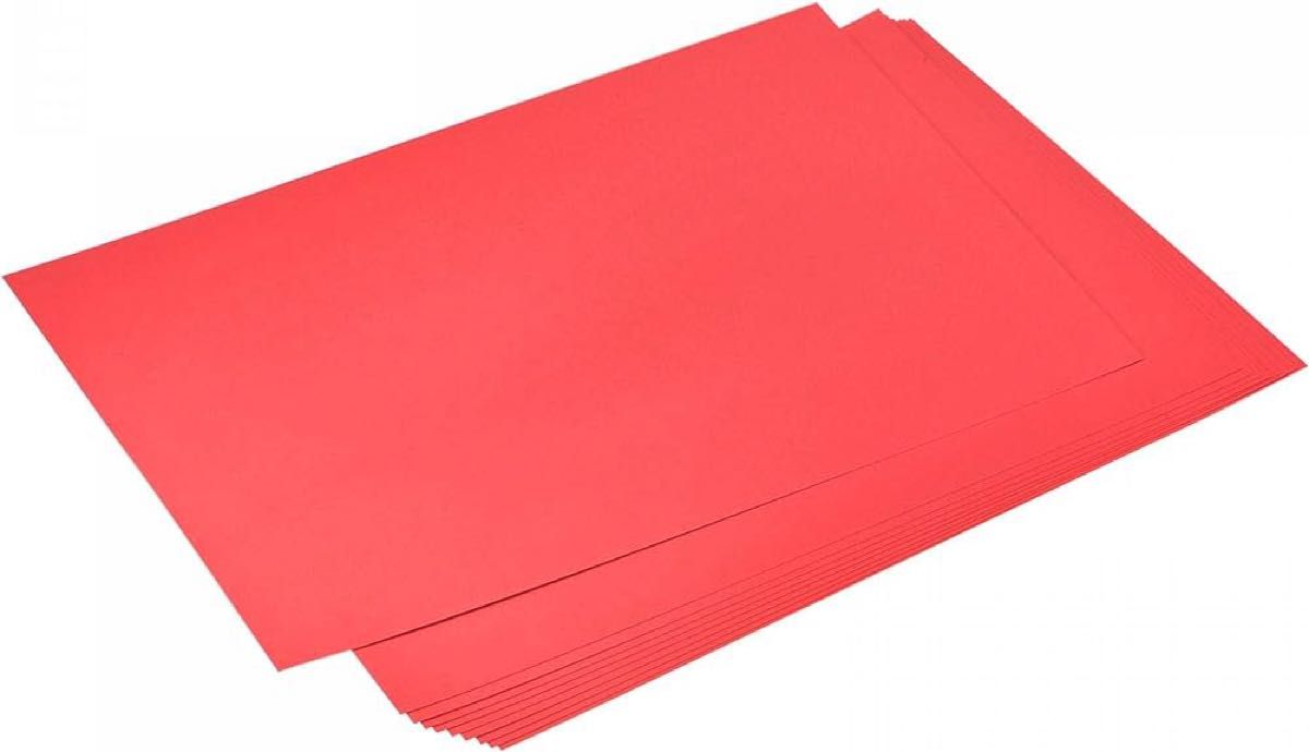 厚紙 スクラップブック紙 クリスマス　新年のアート&クラフト10枚　赤　レッド　折り紙　画用紙　飾り付け　工作　