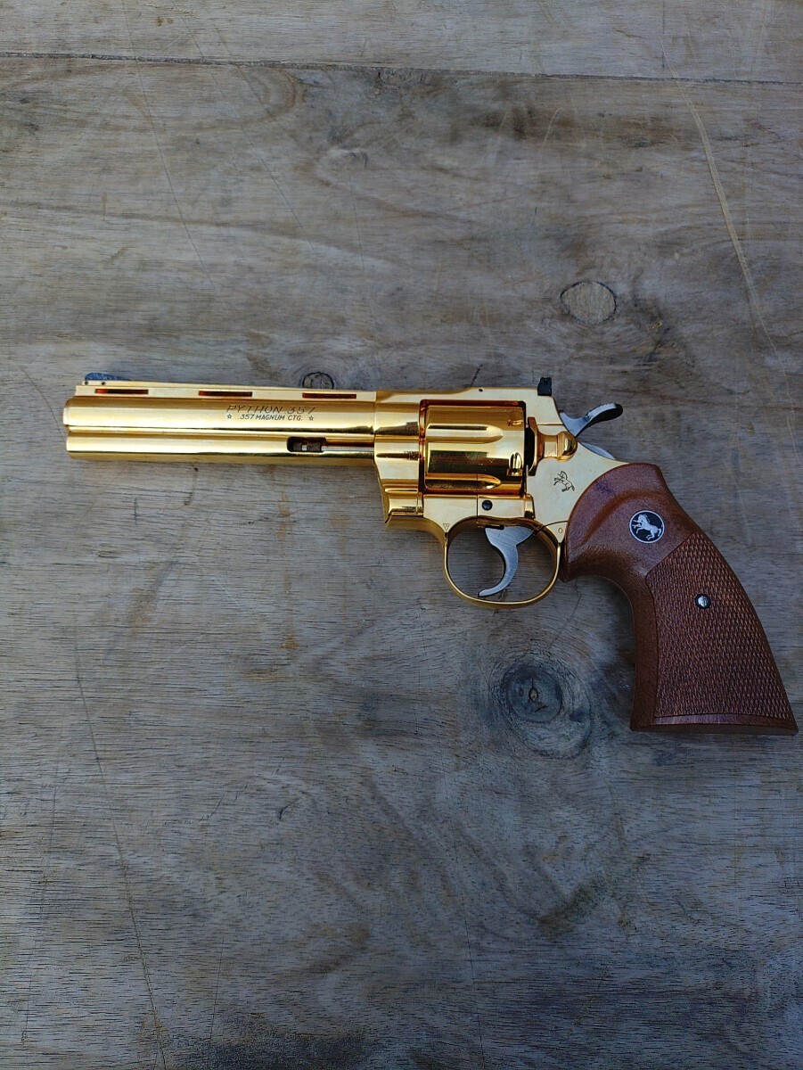 コクサイ Model GUN モデルガン NEW COLT PYTHON 357 MAGNUM STEEL MODEL ニューコルトパイソン 6インチ モデルガンの画像1