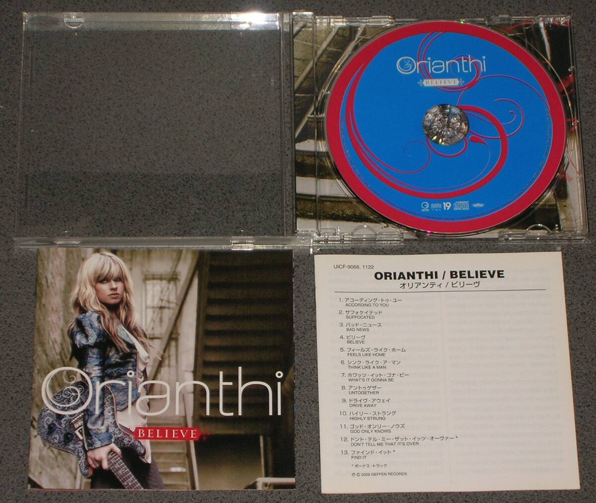 ■帯無し/国内盤中古ＣＤ■オリアンティ『 ビリーヴ 』／ ORIANTHI『 BELIEVE 』の画像3