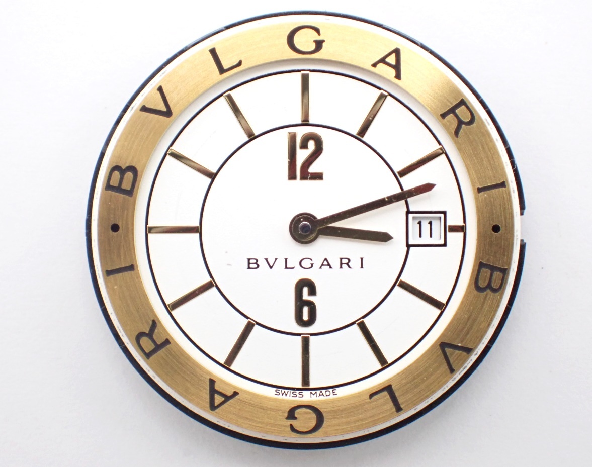 1円～☆BVLGARI ブルガリ ソロテンポ MVE001-TEEE ムーブメント QZ 文字盤 時計部品/J2572-1500-1の画像1