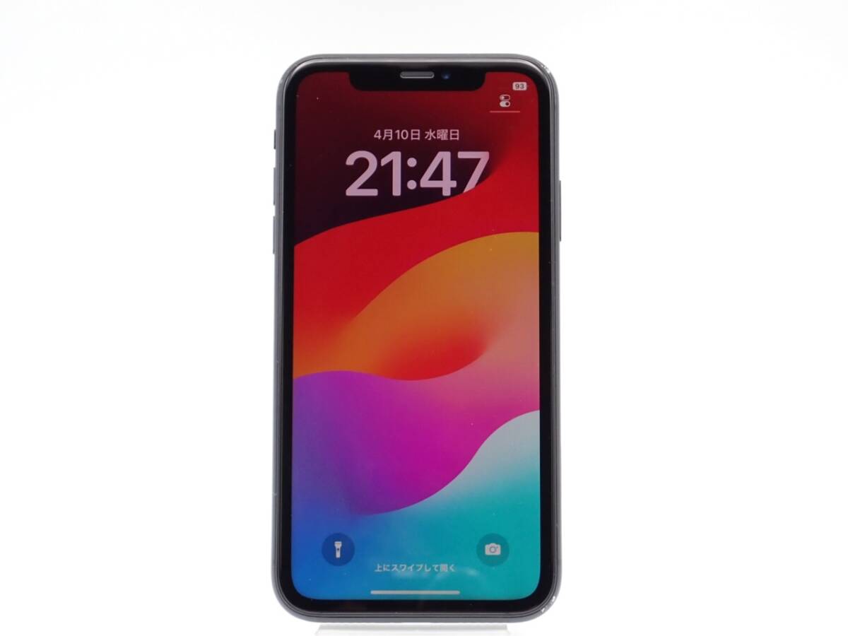 動作確認済☆iPhone XR アイフォン XR 64GB ブラックカラー シムロックあり バッテリー85％ キャリア KDDI/E6008-5500_画像1