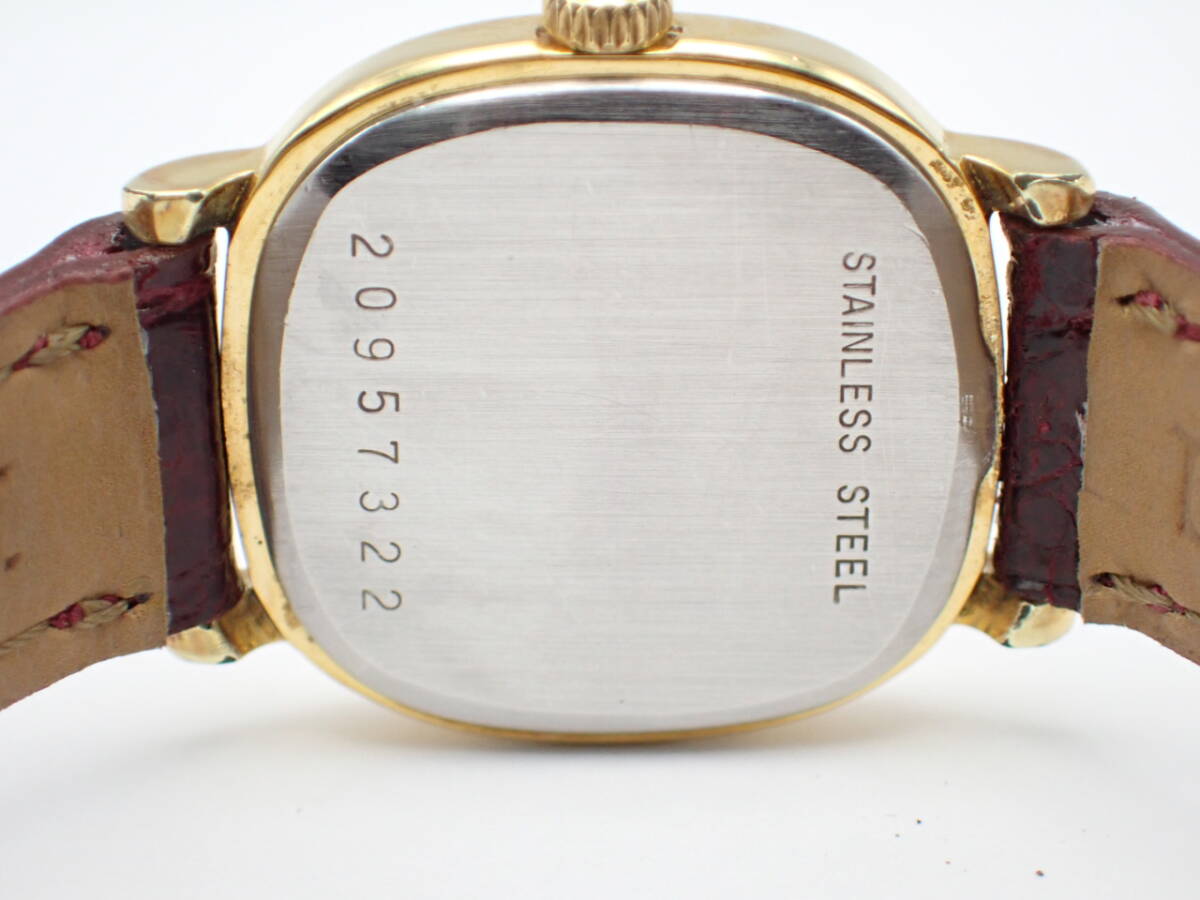 １円～☆LONGINES ロンジン QZ レディース腕時計 クオーツ 960-3228 ゴールド文字盤 スクエア アンティーク/N05297-2の画像4