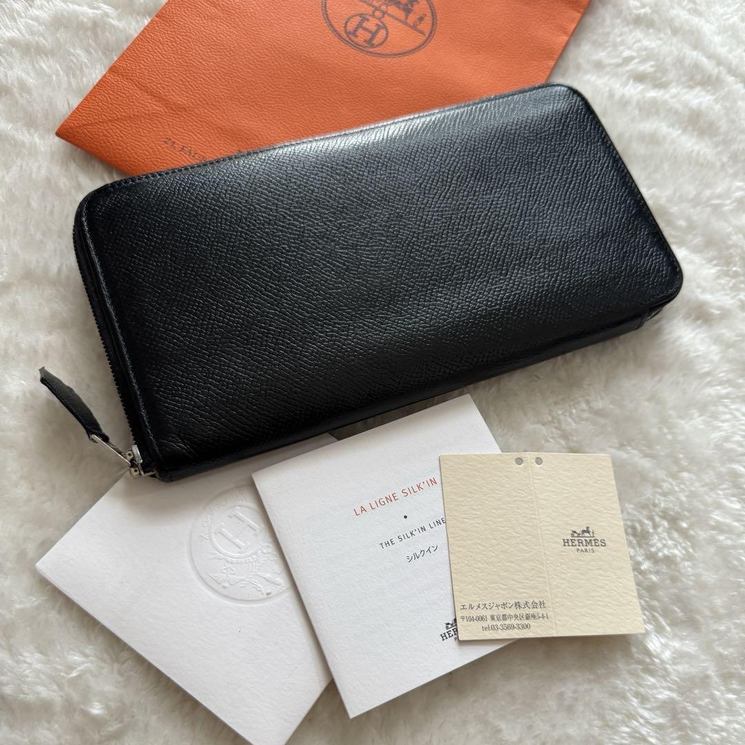 【美品】 166 HERMES エルメス アザップ シルクイン 長財布_画像2