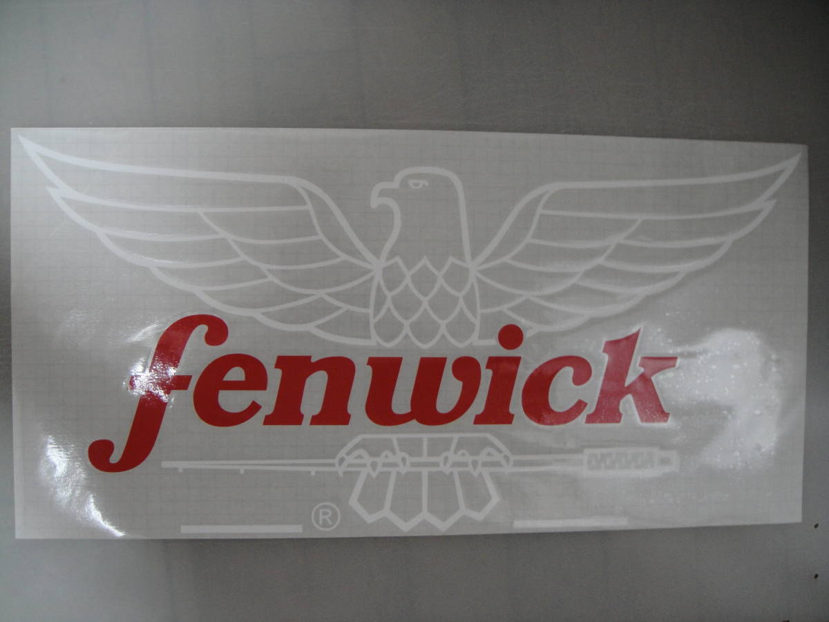 FENWICK フェンウィック 横280ｍｍ縦約138ｍｍ 2色仕様 画像は白鷲金文字 ステッカー デカール ハイグレード耐候６年 40色 CTTF FENの画像4