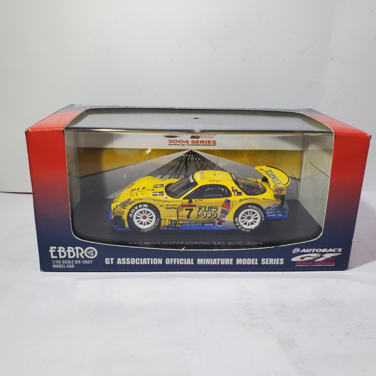 EBBRO 1/43 「JGTC 2004 AMEMIYA ASPARA DRINK RX7」雨宮 アスパラドリンク ロータリーエンジン 新品未使用 195_画像2