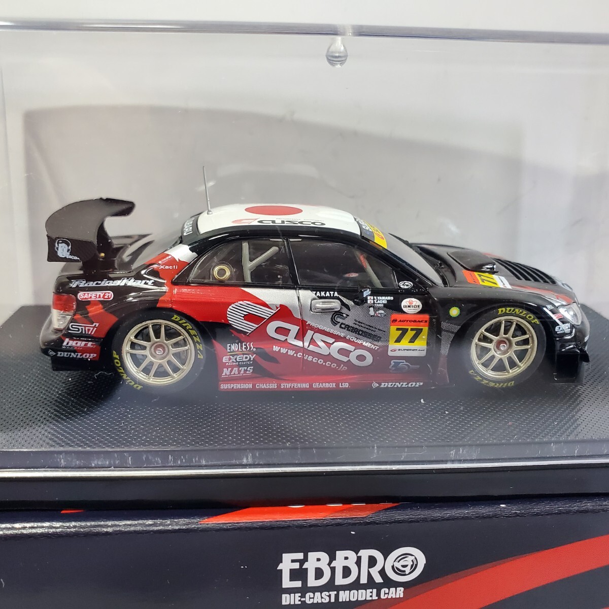 EBBRO エブロ 1/43 「CUSCO DUNLOP SUBARU IMPREZA SUPER GT '07」クスコ ダンロップ スバル インプレッサ 鷹目 新品未使用 230の画像4