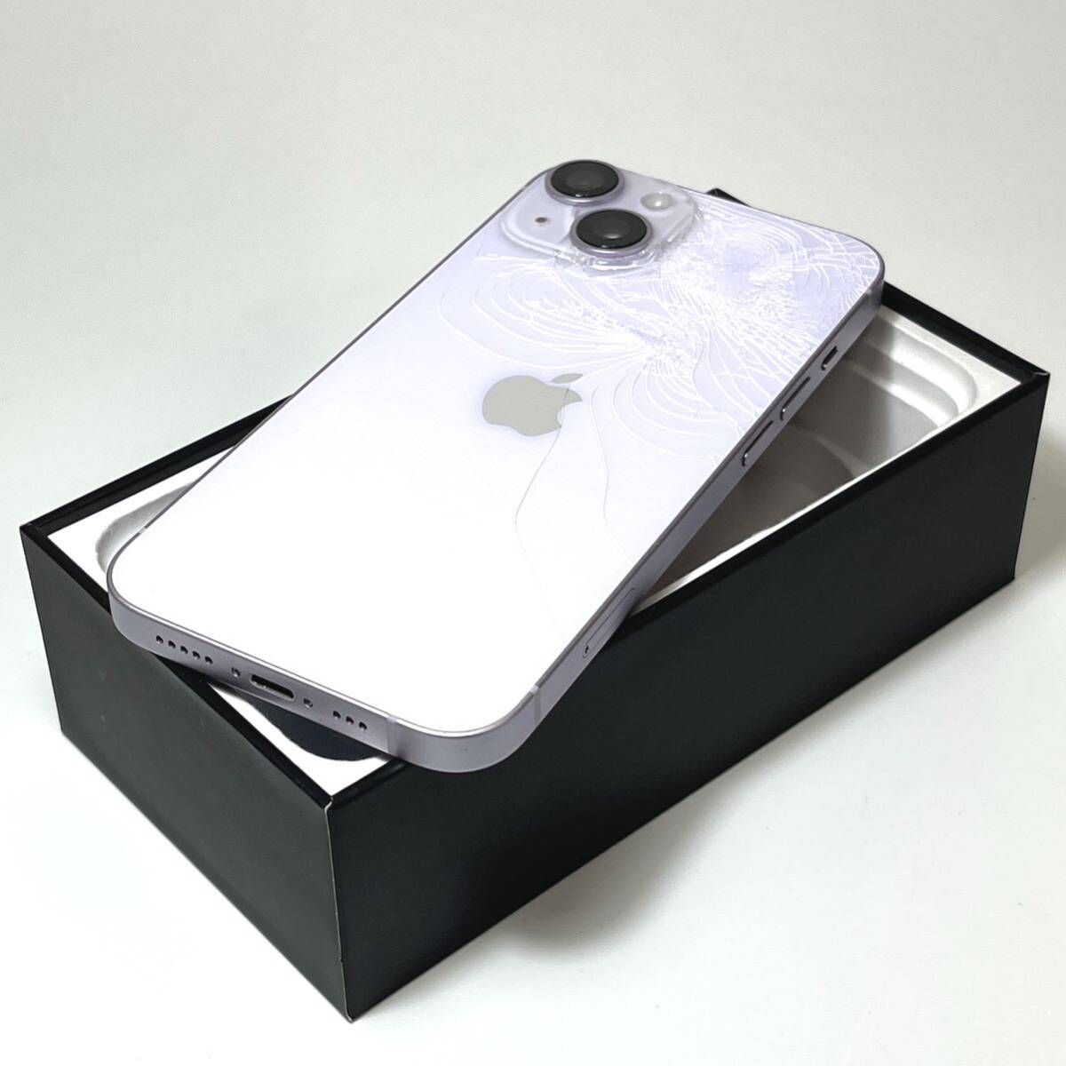 【ジャンク品】Apple|iPhone 14 128GB|SIMフリー|最大バッテリー容量94%|パープル|動作確認済|速達発送可