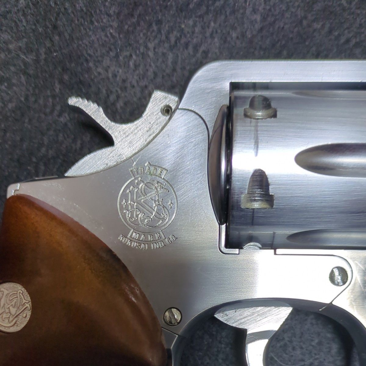 コクサイ S&W M65 ラウンドバット   357マグナム ABS樹脂モデルガン 　ステンレス仕上　KOKUSAI